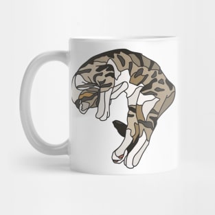 Tabby Cat Covering Face in Sleep Mug